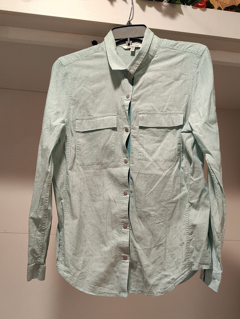 Snap Button Shirt with Chest Pockets